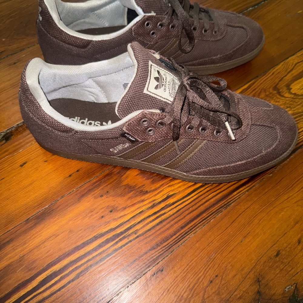 Adidas Samba Men's Chocolate Brown Hemp Sneakers Rare 11.5